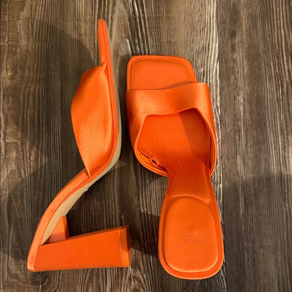 Zara Women's Bold Orange Heels